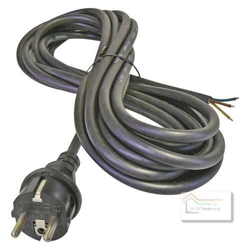 Kábel flexošnúra gumová 3m 3x1mm2,čierná